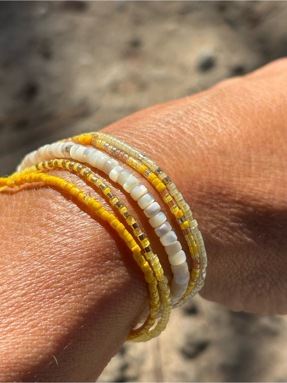 Miyuki & Mother of Pearl Bracelet Set of 5